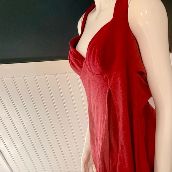 Free People Red Backless romper - Picture 4 of 5